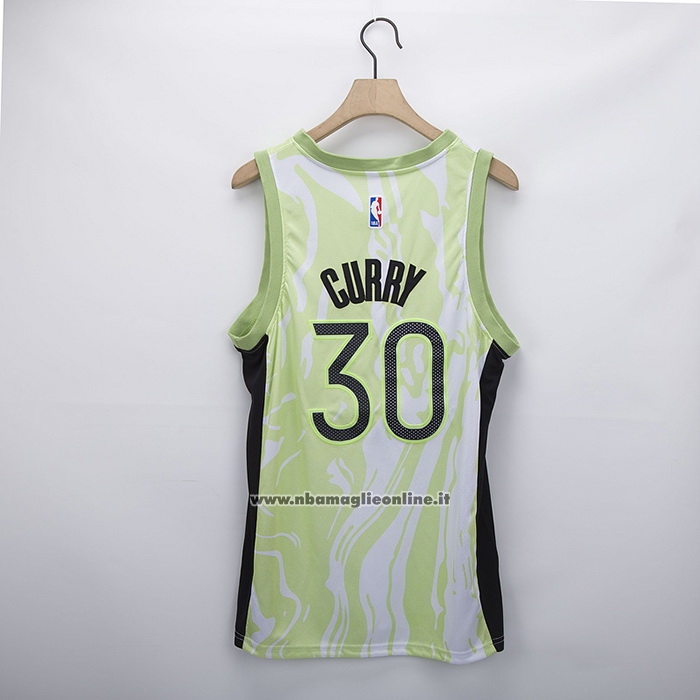 Maglia Golden State Warriors Stephen Curry #30 Fashion Royalty Verde